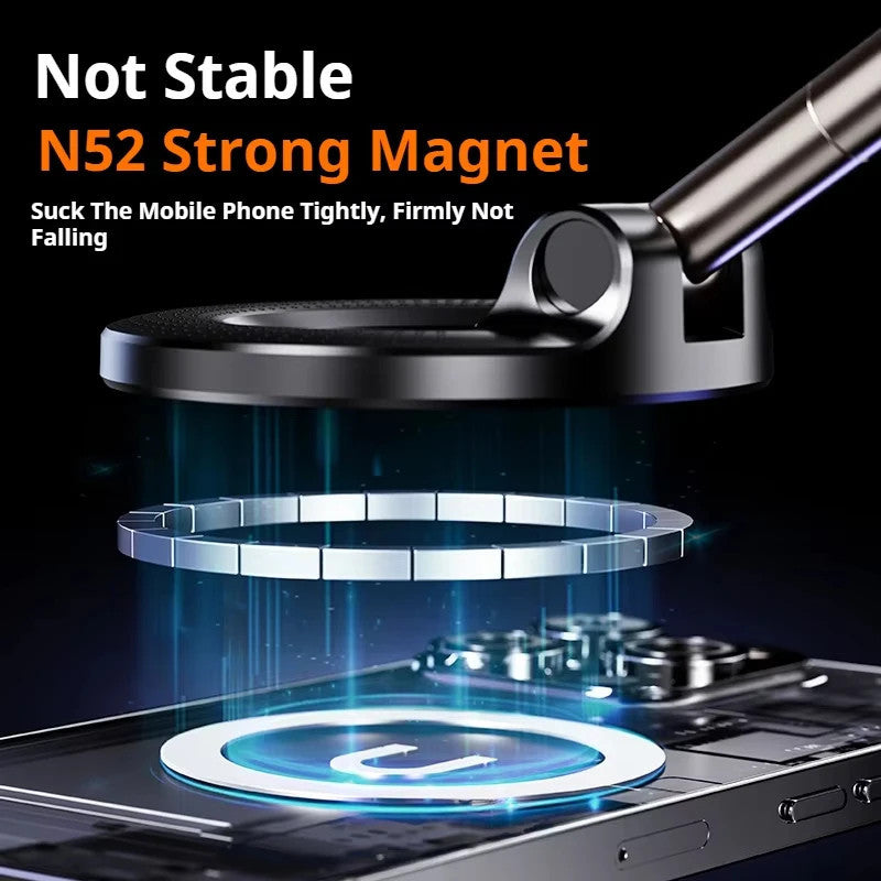 360° Rotatable MagSafe Car Phone Holder with Suction Cup