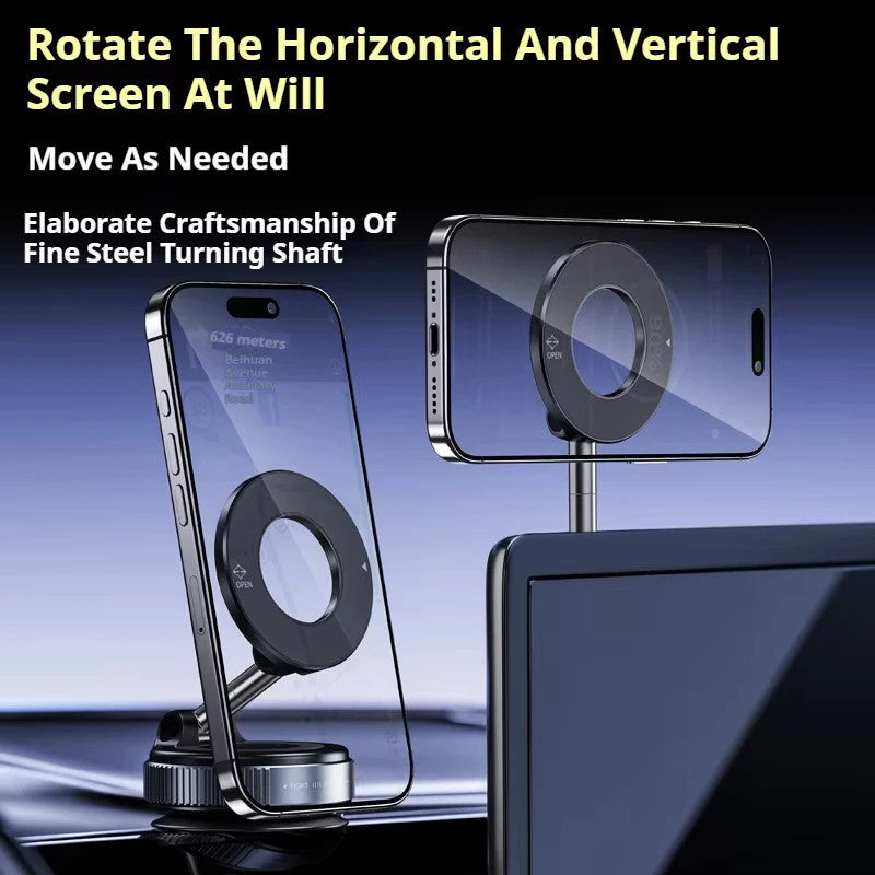 360° Rotatable MagSafe Car Phone Holder with Suction Cup