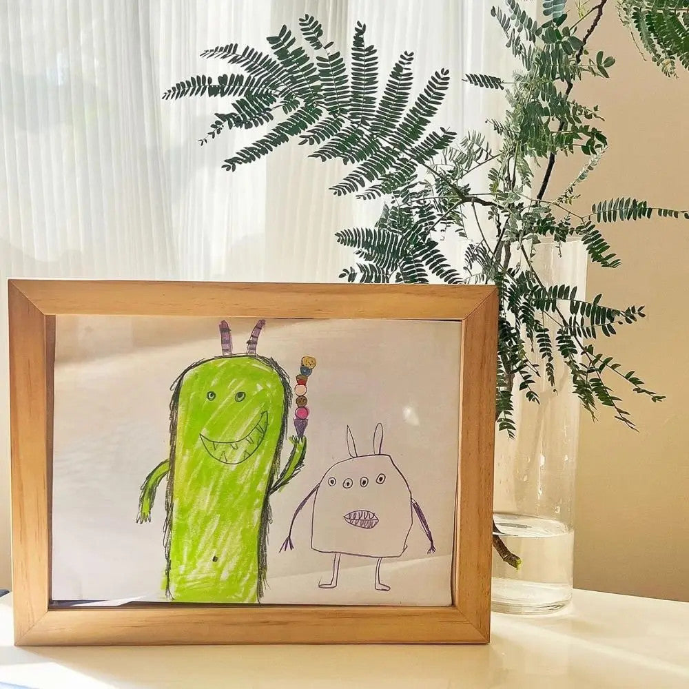 Wall Decoration Wooden Kids Art Frame Changeable