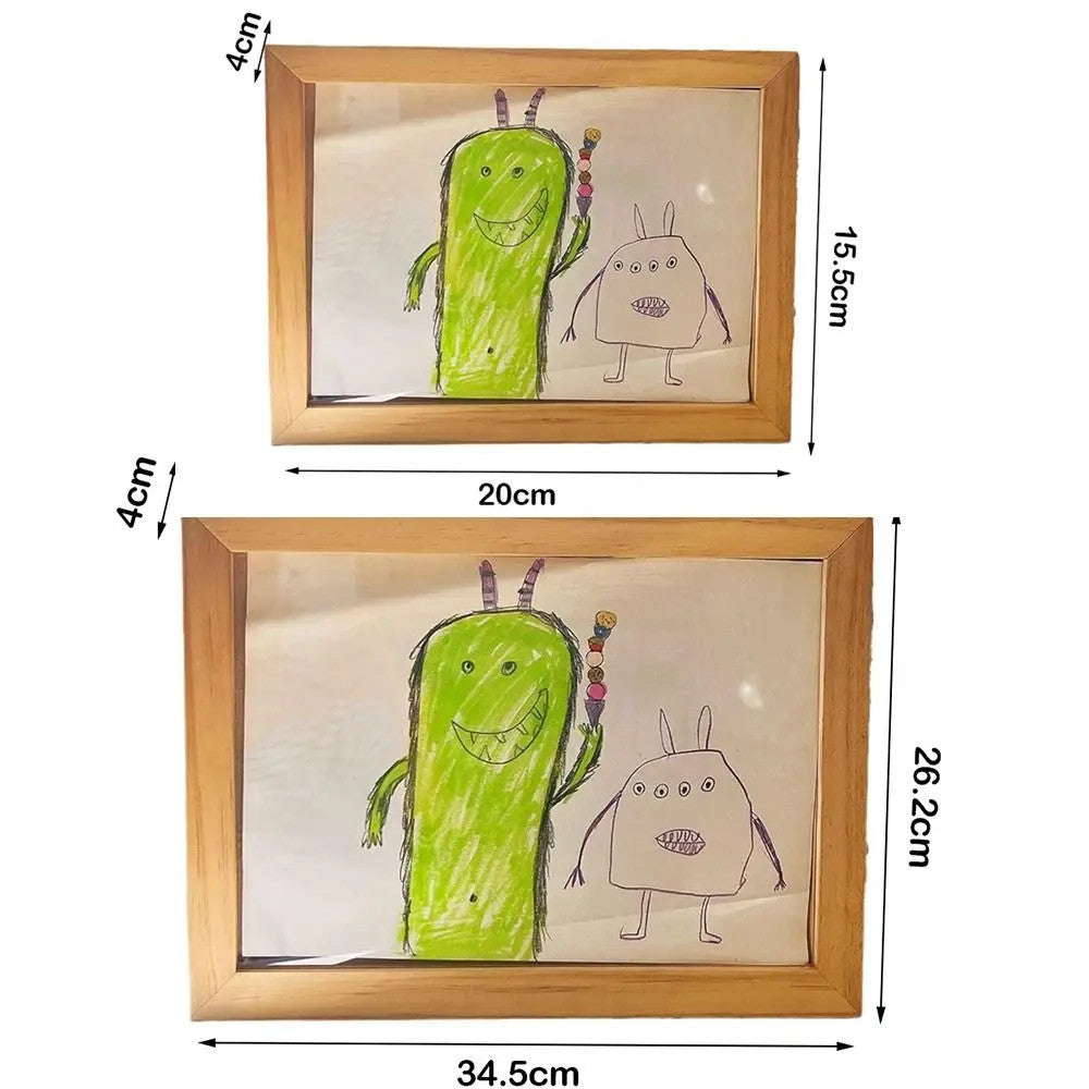 Wall Decoration Wooden Kids Art Frame Changeable