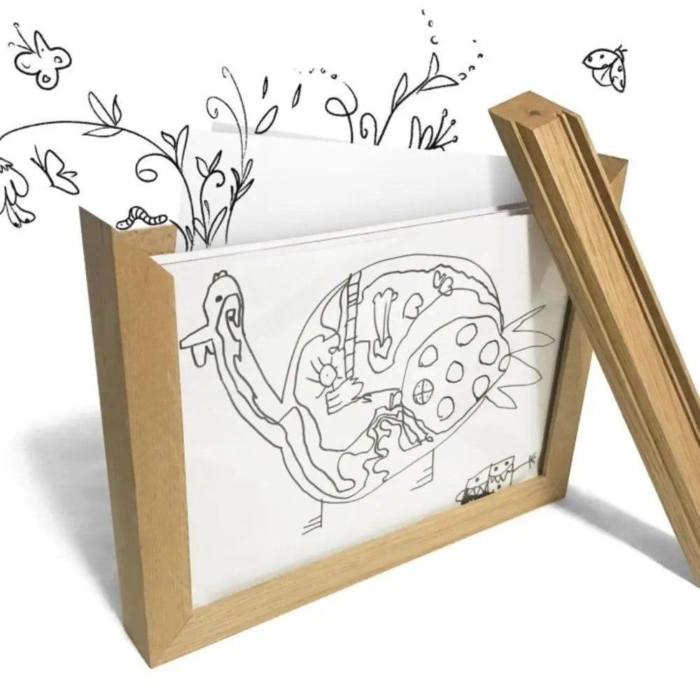 Wall Decoration Wooden Kids Art Frame Changeable