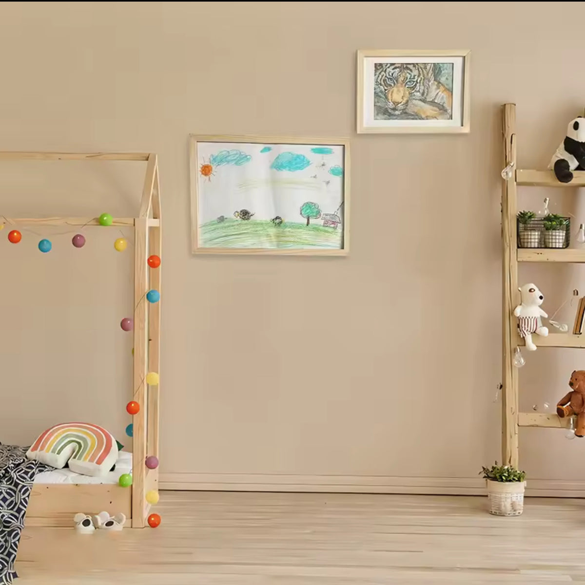 Wall Decoration Wooden Kids Art Frame Changeable