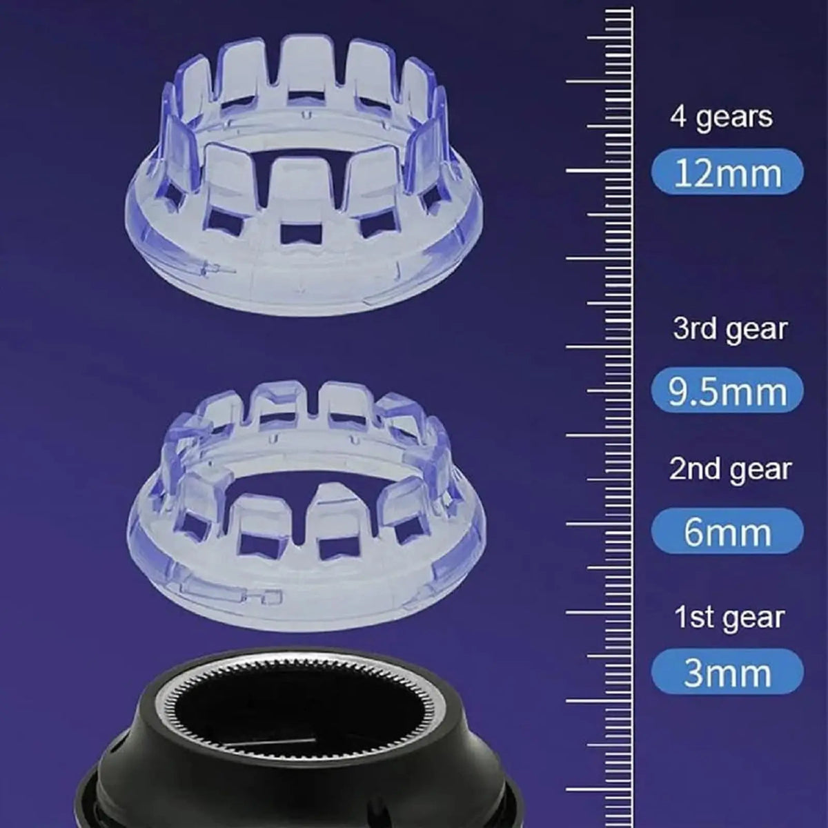 Wireless circular hair clipper with LED display