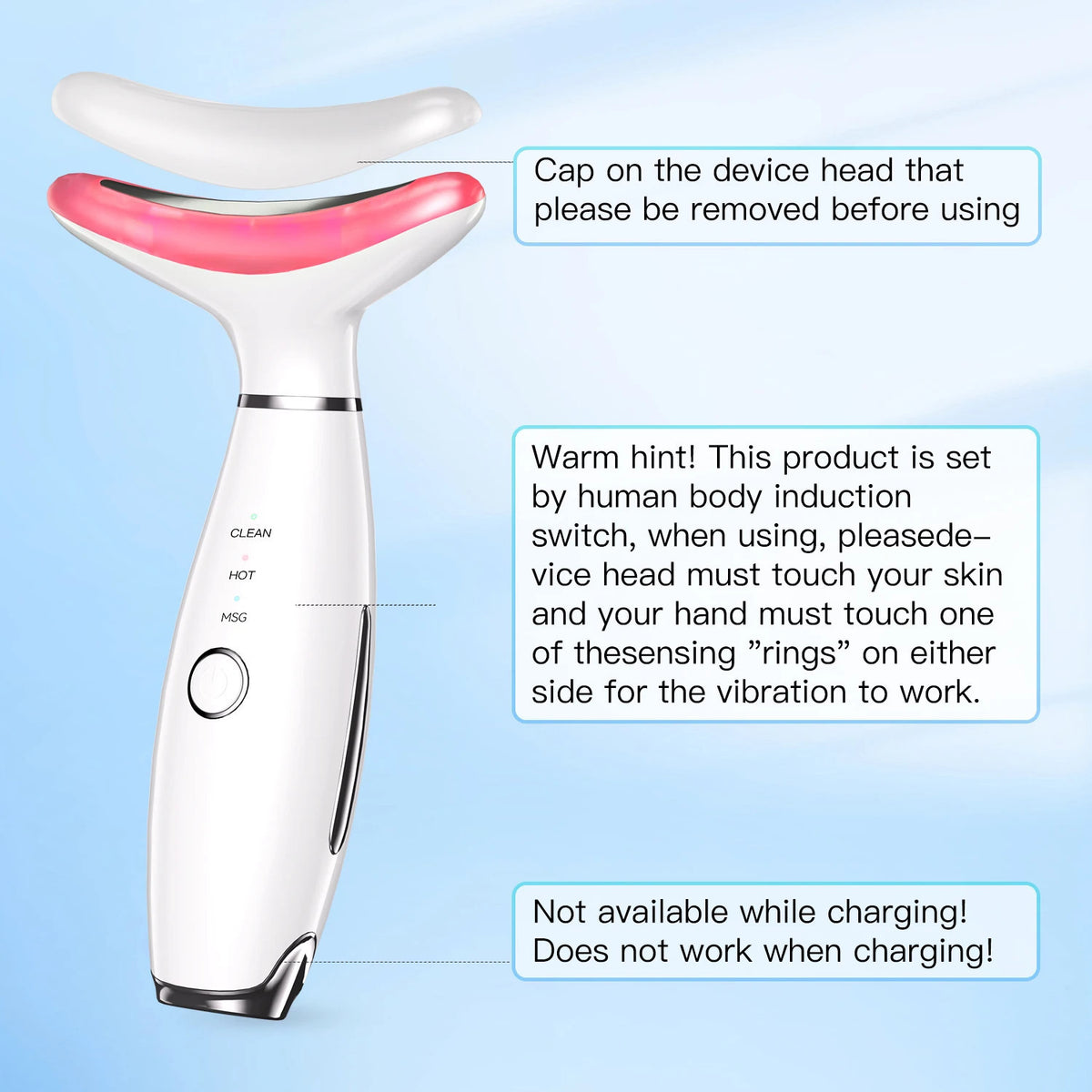Facial Massager Neck Facial Beauty Device Lifting Tighten Skin Care Tool
