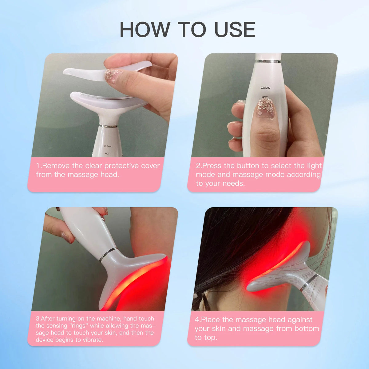 Facial Massager Neck Facial Beauty Device Lifting Tighten Skin Care Tool