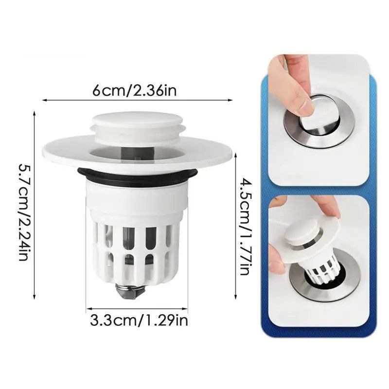 Rust-Proof Basin Drain Plug & Filter