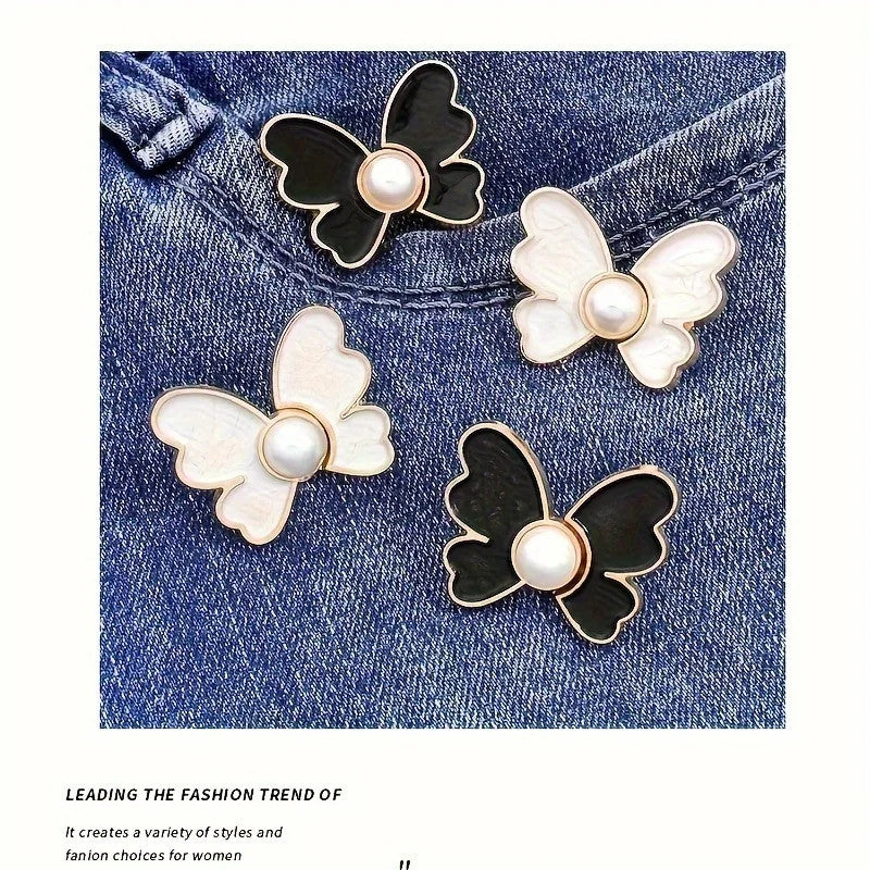 2 Pairs Butterfly-Shaped Waist Buckle Pins