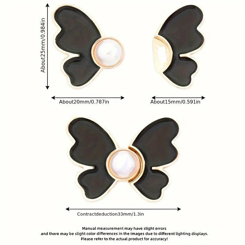 2 Pairs Butterfly-Shaped Waist Buckle Pins