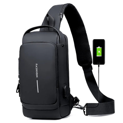 Waterproof USB Shoulder Bag