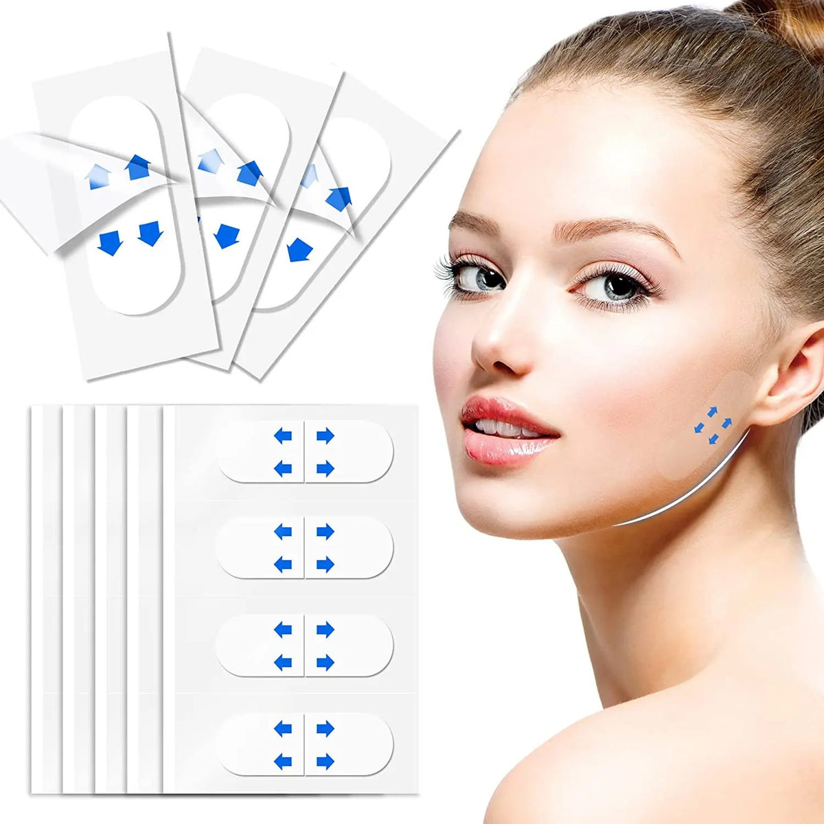 160PCS Face Lift Tape Stickers Instant Lifting Skin Anti Aging Patch