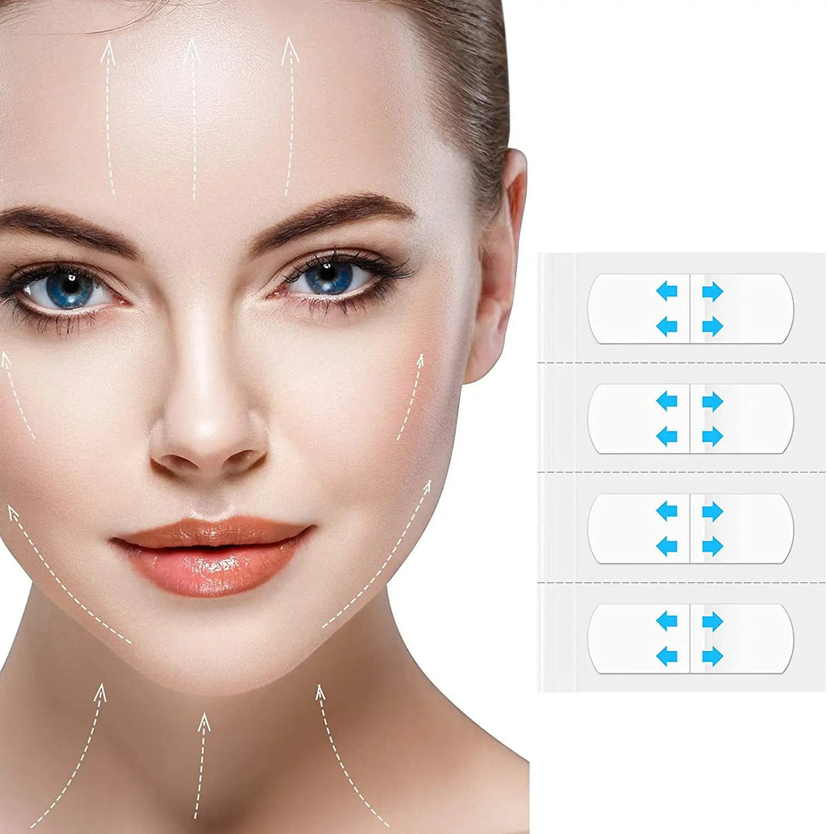160PCS Face Lift Tape Stickers Instant Lifting Skin Anti Aging Patch