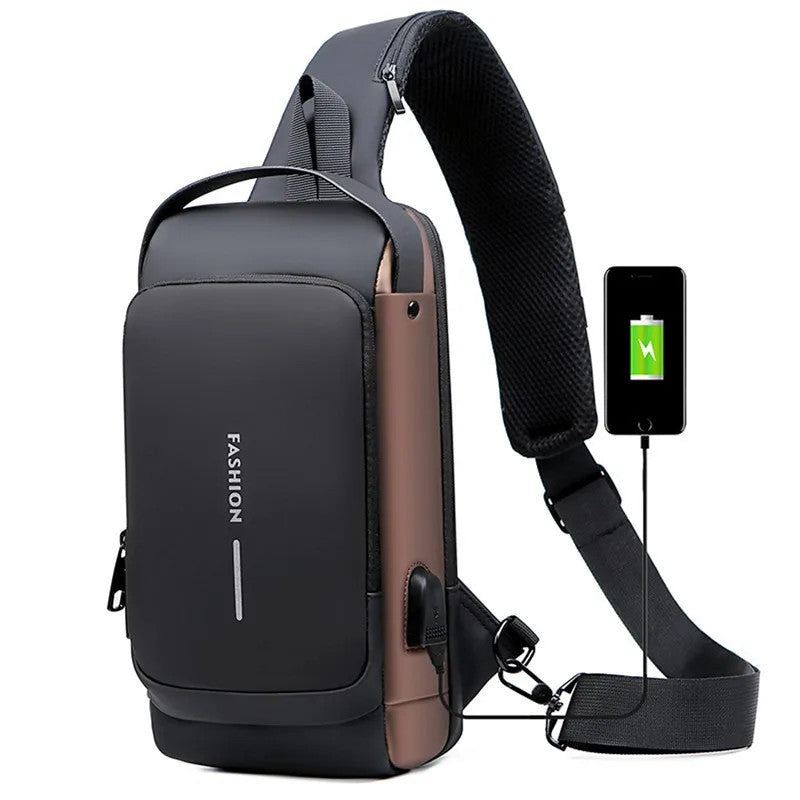 Waterproof USB Shoulder Bag