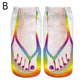 1 Pair 3D Printing Pattern Flip Flop Socks