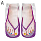 1 Pair 3D Printing Pattern Flip Flop Socks