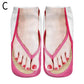 1 Pair 3D Printing Pattern Flip Flop Socks