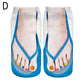 1 Pair 3D Printing Pattern Flip Flop Socks