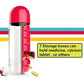 Portable Water Bottle With Built-in Pill Box for Medicines