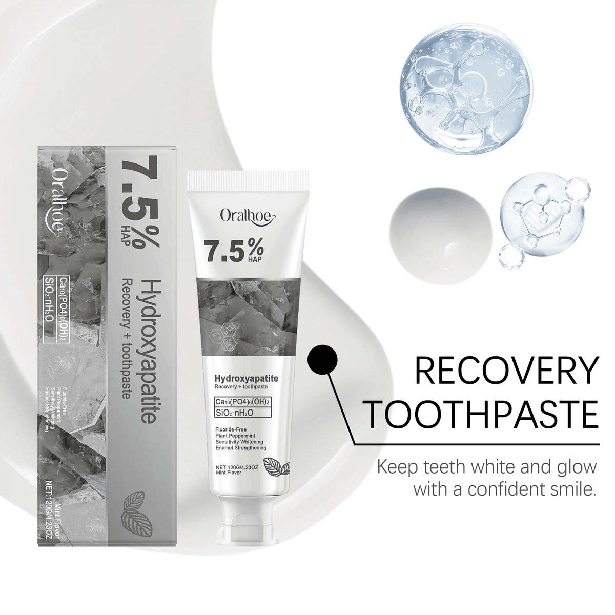 Fluoride-Free Hydroxyapatite Toothpaste