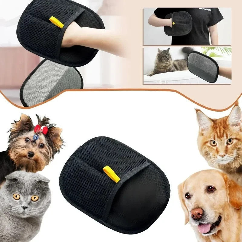Dual Sided Pet Grooming Gloves