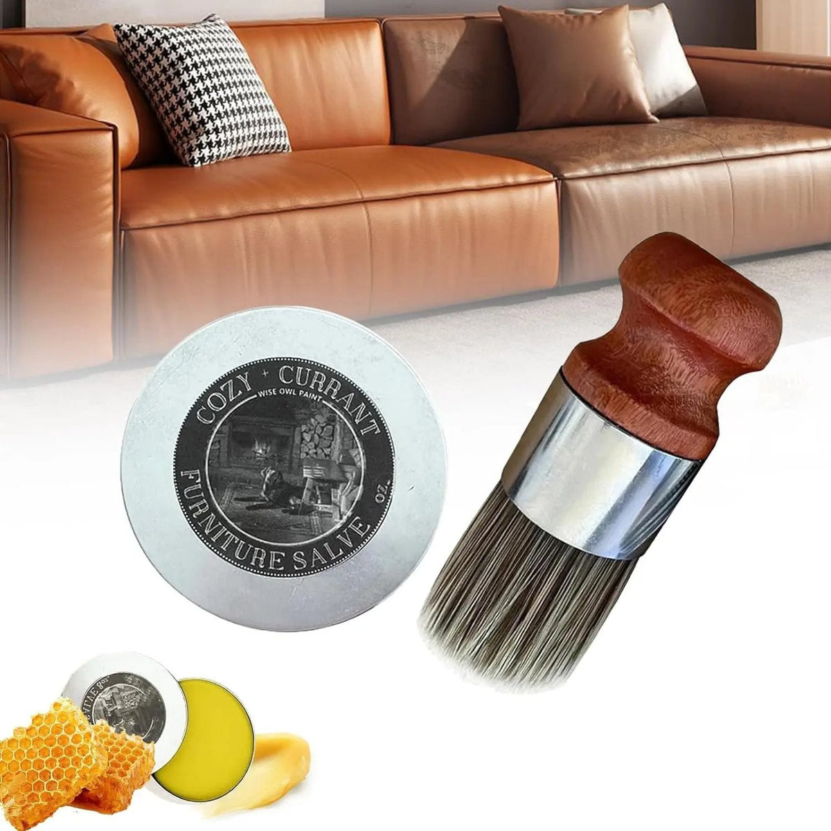 Leather Furniture Cream with Brush