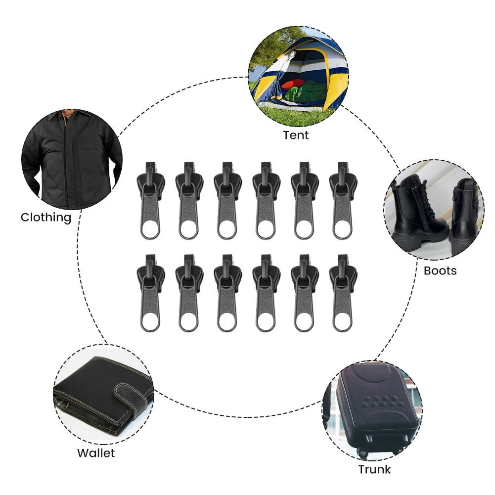 12pcs zipper slider