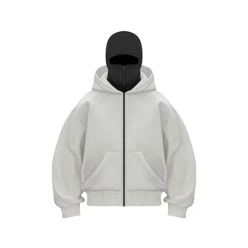 Balaclava Zip Hoodie Unisex HipHop Jacket
