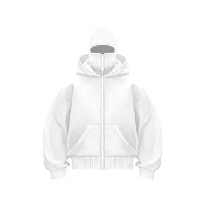 Balaclava Zip Hoodie Unisex HipHop Jacket