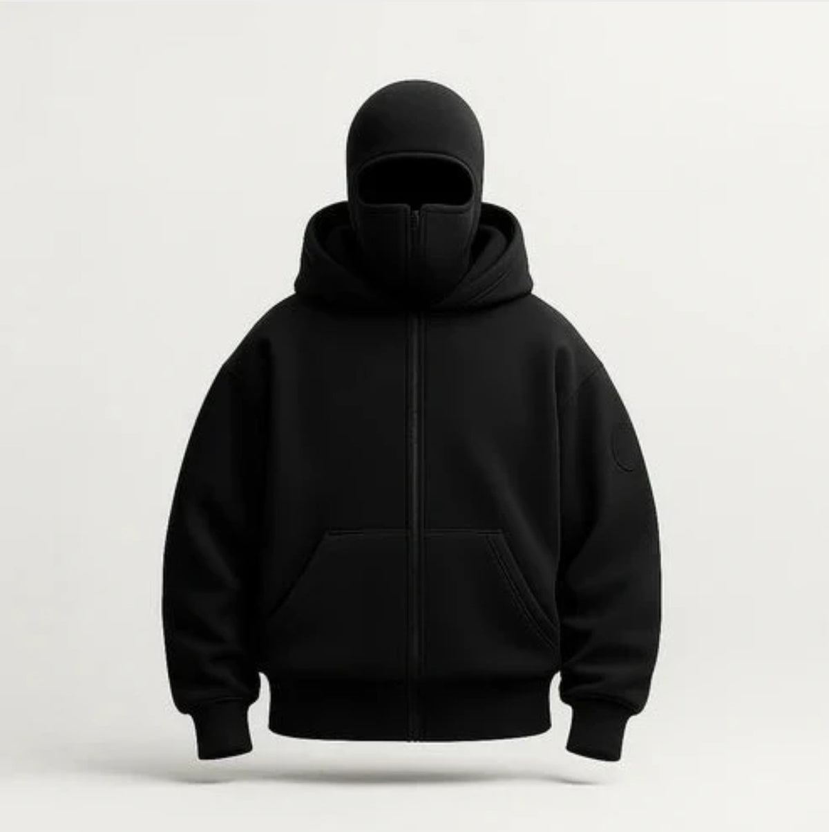 Balaclava Zip Hoodie Unisex HipHop Jacket