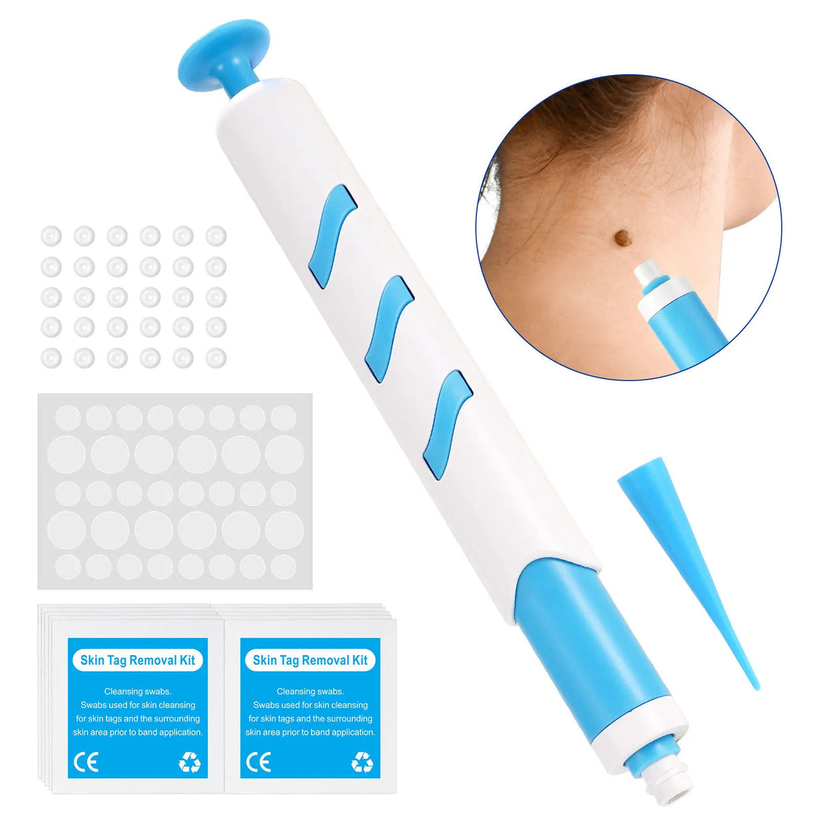 3 In1 Painless Auto Skin Tag Mole Wart Removal Kit