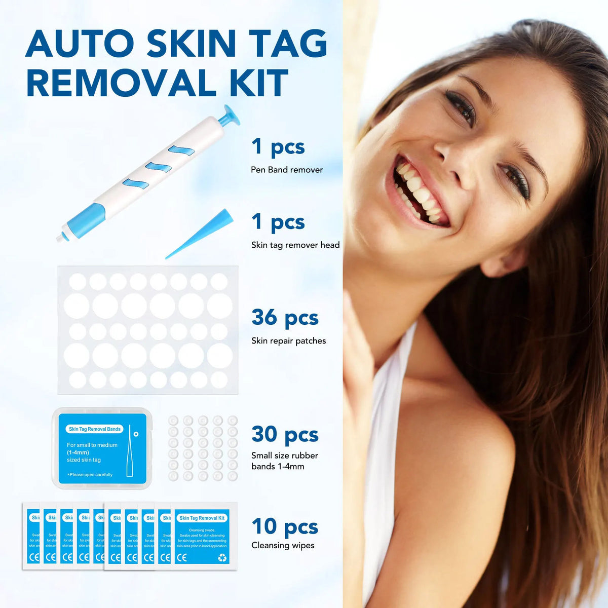 3 In1 Painless Auto Skin Tag Mole Wart Removal Kit