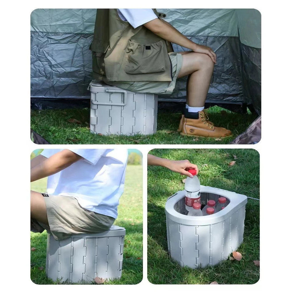 Folding Portable Travel Bucket Toilet