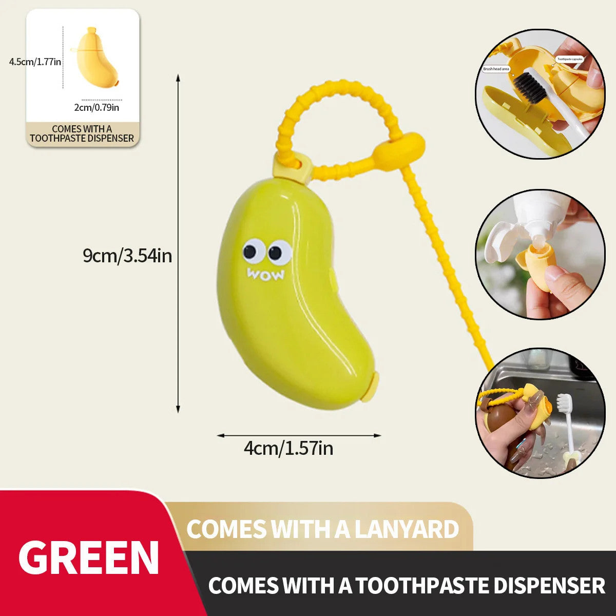 Bananatooth Portable Toothbrush Case