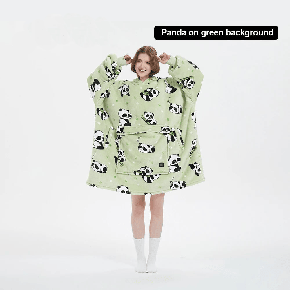 Large Size USB Electric Heated Wearable Blanket Hoodie