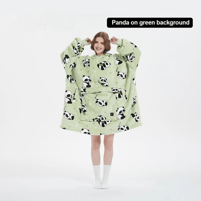 Large Size USB Electric Heated Wearable Blanket Hoodie