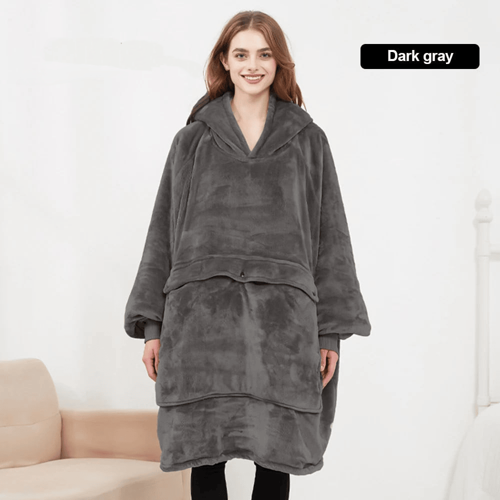 Large Size USB Electric Heated Wearable Blanket Hoodie