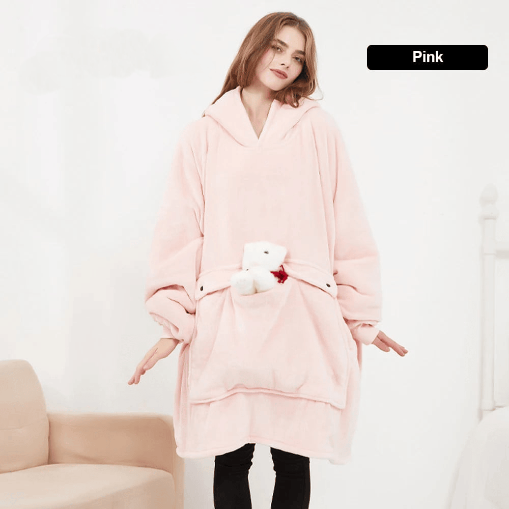 Large Size USB Electric Heated Wearable Blanket Hoodie