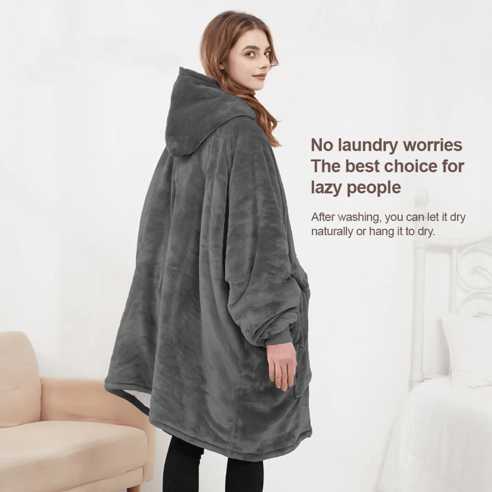 Large Size USB Electric Heated Wearable Blanket Hoodie