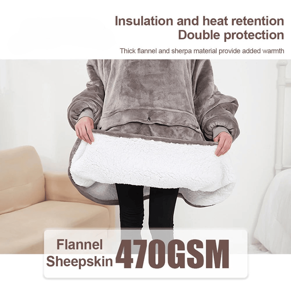 Large Size USB Electric Heated Wearable Blanket Hoodie