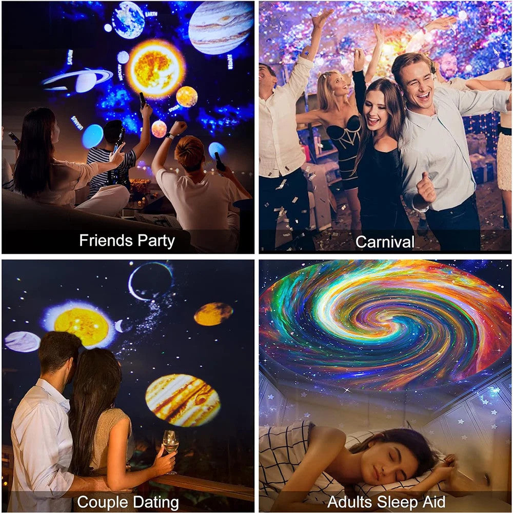 360° Rotating Planetarium Galaxy LED Projector Lamp