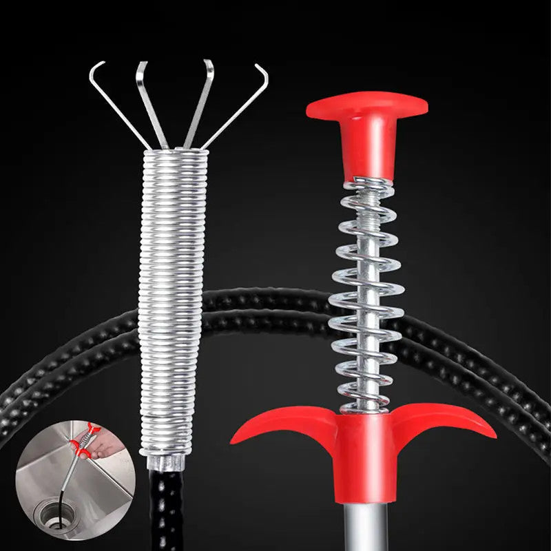 Spring Drain Cleaning Tool – Pipe & Sewer Unclogging Snake