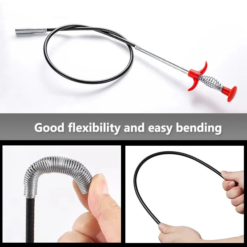 Spring Drain Cleaning Tool – Pipe & Sewer Unclogging Snake