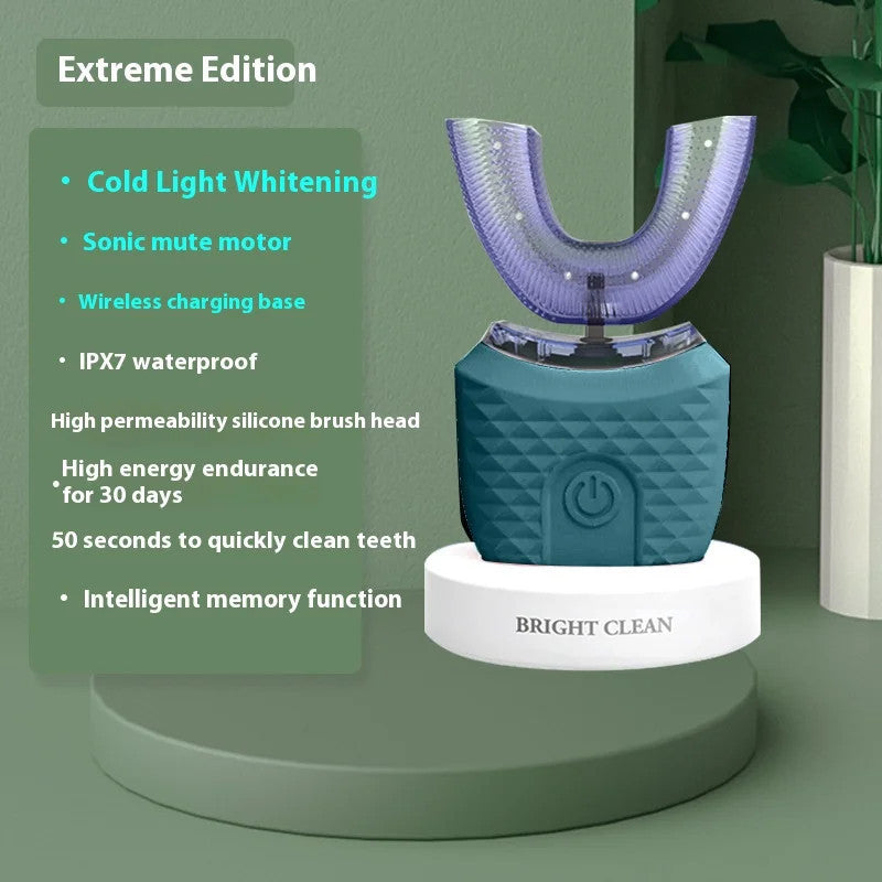 360° U-Shaped Ultrasonic Toothbrush – Automatic & Whitening