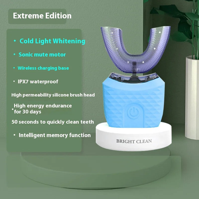 360° U-Shaped Ultrasonic Toothbrush – Automatic & Whitening