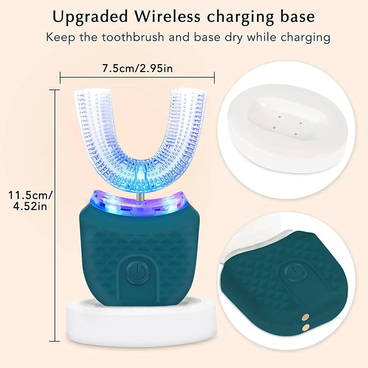 360° U-Shaped Ultrasonic Toothbrush – Automatic & Whitening