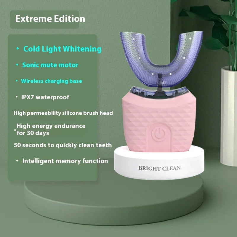 360° U-Shaped Ultrasonic Toothbrush – Automatic & Whitening