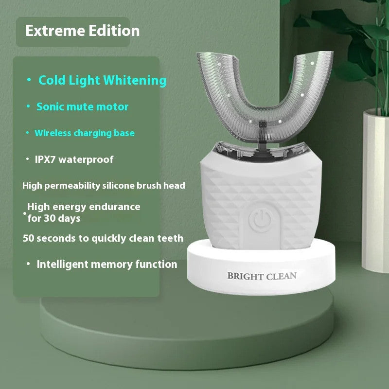 360° U-Shaped Ultrasonic Toothbrush – Automatic & Whitening