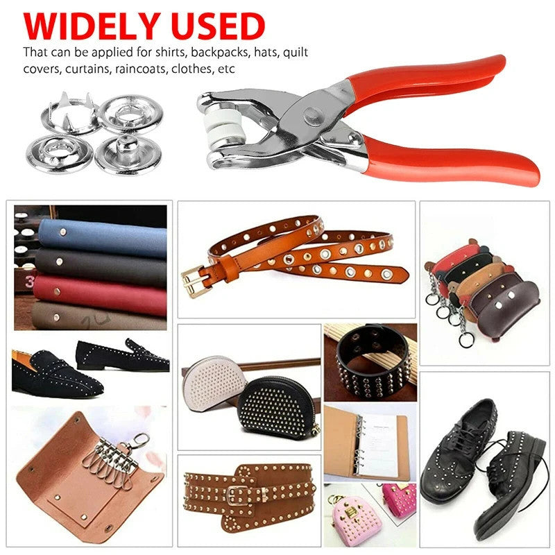 400pcs Metal Snap Button & Pliers Set