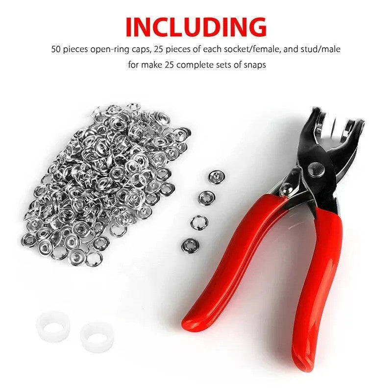 400pcs Metal Snap Button & Pliers Set