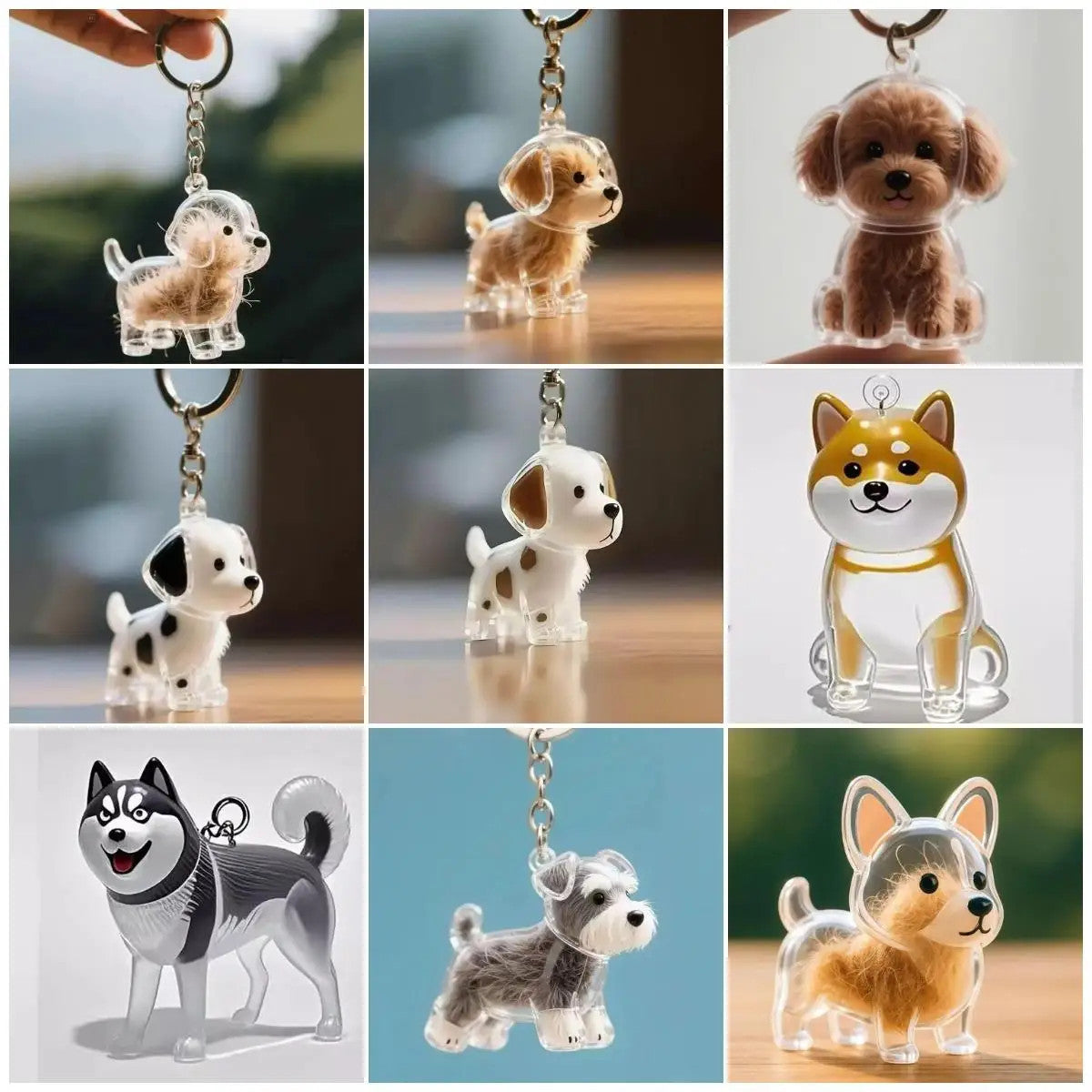 Pet Hair Memory Keyring