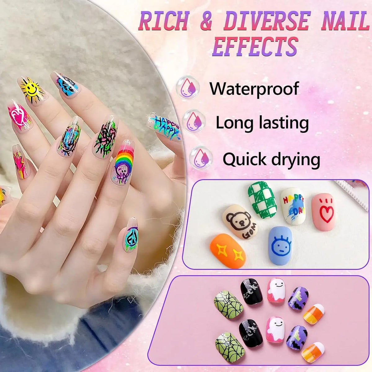 precision acrylic nail art pen set